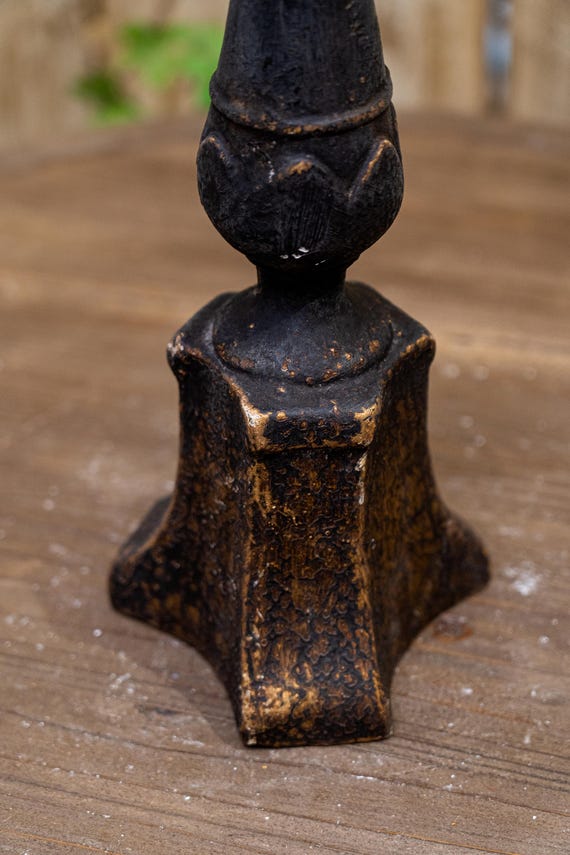 シャビーシックなキャンドルホルダー ヴィンテージ石膏キャンドル