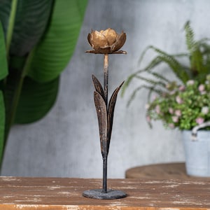 Vintage Gold Floral Candle Holder Metal Candle Holder Table Decoration Wedding Decoration Candle Holder Home Decor Vintage Halloween Decor