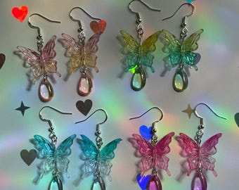 butterfly dangle earrings