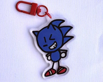 Sonic The Hegehog Stick Figure Acrylic Keychain