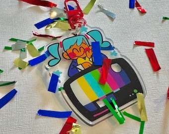 Static Hatsune Miku Acrylic Keychain (ミクキーホルダー） (3inch