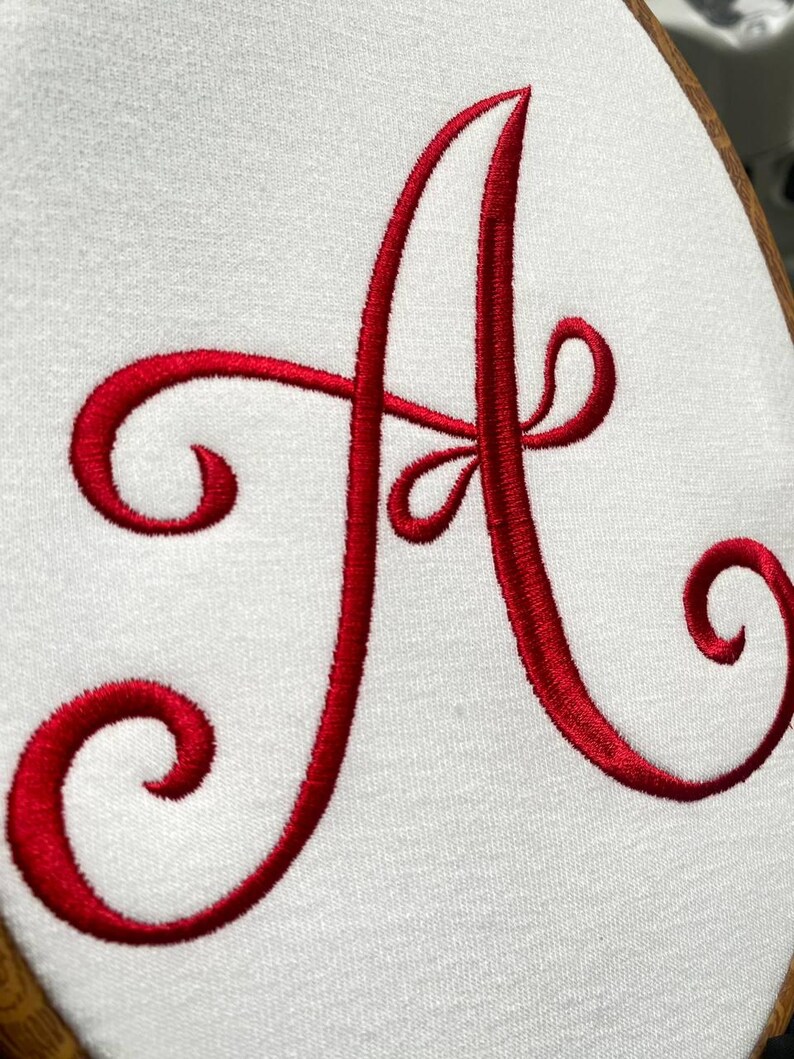 Bow Embroidery Font, Monogram Font | Classic Alphabet A–Z, 9 Sizes ...