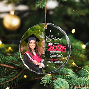 Personalized Graduation Ornament, Personalized Class of 2025 Ornament, High School Graduation Gift, College Graduated, New Graduate Gift