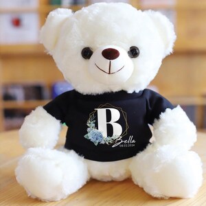 Personalized Teddy Bear, New Baby Gift, Personalized Plush Soft Toy, Your Name Teddy, Cuddly Toy, Girls and Boys Teddy Baby Shower Gift