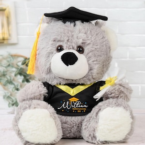 Oso de Graduación Personalizado 2025, Oso de Graduación con Nombre, Oso de Algodón con Birrete, Regalo de Graduación Universitaria, Regalos para Graduados