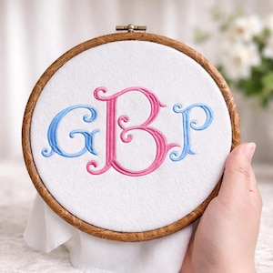Elegant Monogram Embroidery Font BX, Satin Script Alphabet, Fancy Initials Font, Wedding Monogram, Classic Embroidery Letters