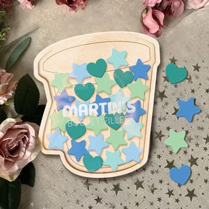Custom Reward Jar with Stars, Potty Training Jar, Teacher Star Jar, Gifts for Kids, Back to School Gift, Reward Jar With Star Token