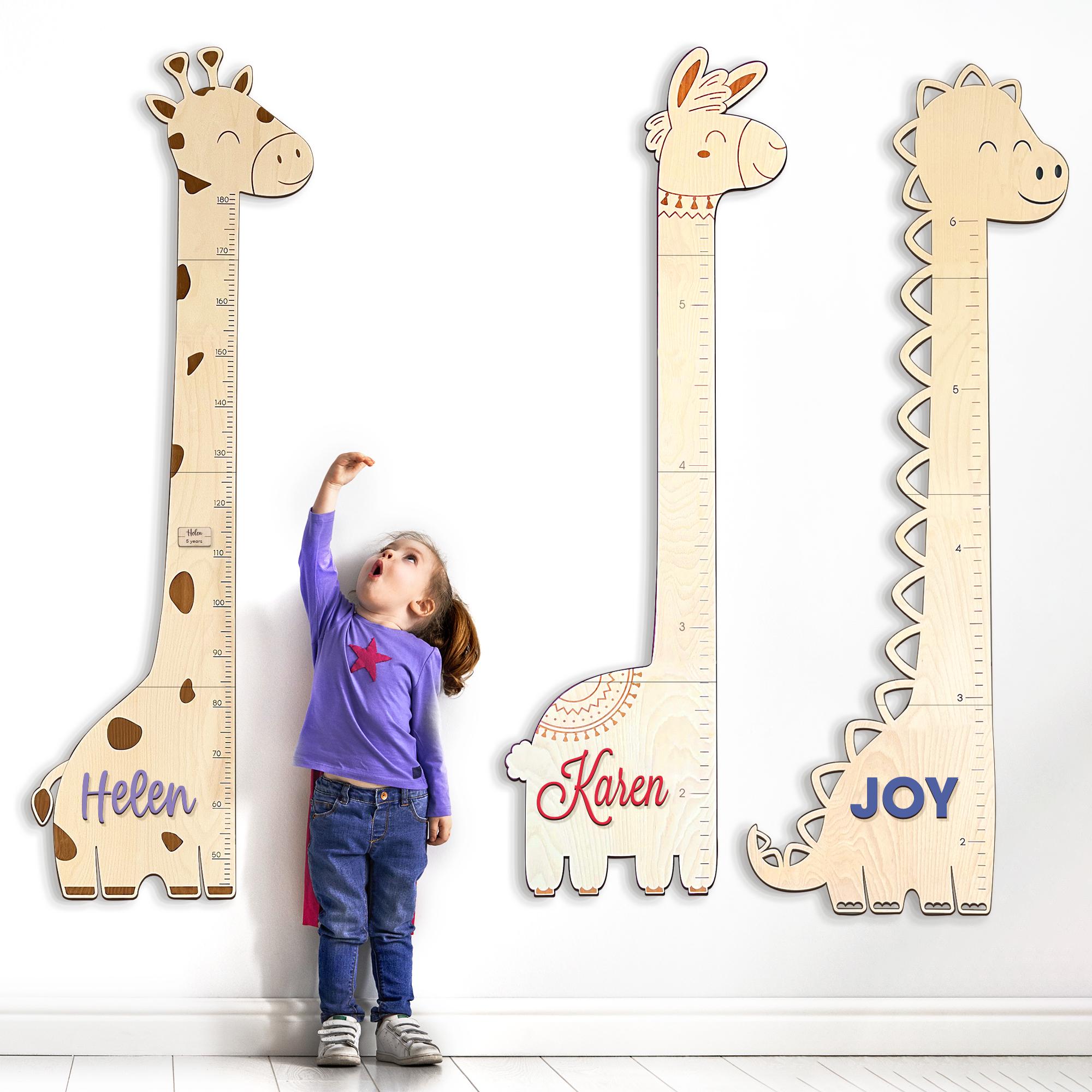 Personalized Kids Growth Chart, Wooden Ruler Height Chart, Boys Room Decor, Kids Height Stick, Toddler Wooden Ruler, Baby Measuring Stick