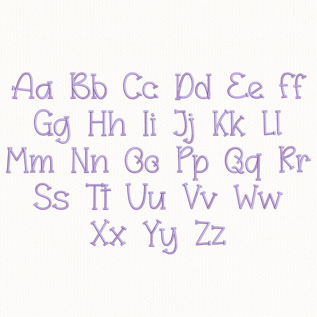 Hello Spring Script Embroidery Font | Classic Alphabet A–Z, 6 Sizes ...