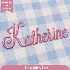 Script Name Embroidery Font, BX Font, Personalized Girls Shirt Alphabet, Cursive Machine Embroidery Letters