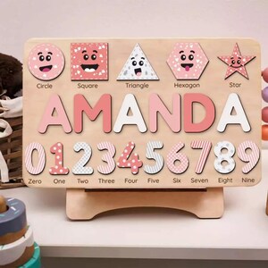 Personalized Baby Gift, Gift Newborn for Baby, Toddler Toys, Name Puzzle, Gifts For Kids, Montessori Toys, Personalized Name Puzzle