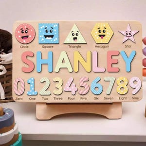 Wooden Busy Board Puzzle, Nursery Decor, First Birthday Gift, Personalized Name Puzzle Toy, Baby Girl Gift, Wood Toys for One Year Old