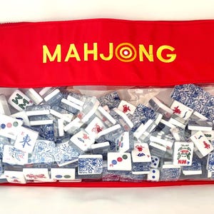 Personalized Red Mahjong Tile Bag