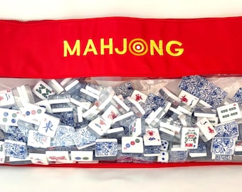 Personalized Red Mahjong Tile Bag