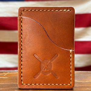 Leren minimalistische heren slanke kaart contant portemonnee pilot cadeau volnerf leer