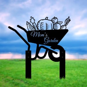Metal Vegetable Garden Sign, Custom Garden Name Sign, Garden Sign With Stake, Metal Yard Sign, Garden Decor Housewarming Gift, Outdoor Decor