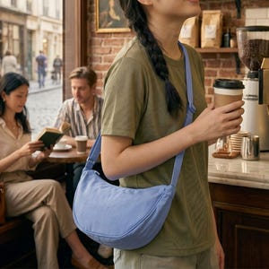 Borsa a tracolla in nylon personalizzata per ravioli, leggera e in stile giapponese.