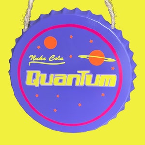 Unofficial/Handmade Fallout Bottle Cap Wall Hanging Metal Sign Nuka Quantum MADE-TO-ORDER