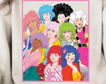 Jem and The Holograms Shirt, Jem Shirt, Summer Girl Shirt, 80s Women Shirt, 80's Cartoon, Summertime T-Shirt, Sweatshirt, Hoodie