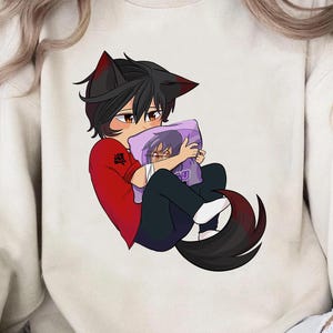 Aaron Lycan with Waifu Aphmau Lycan Shirt, Aphmau Shirt, Aphmau TShirt, Youtuber Gamers Boys Girls Novelty Shirt, Sweatshirt, Hoodie