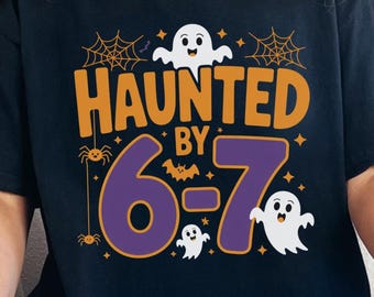 Camiseta con meme Six Seven, camiseta viral de TikTok "Haunted By 6 7", divertida camiseta de la Generación Z, chiste de moda en internet