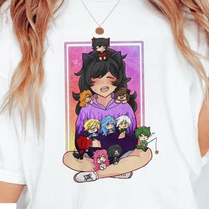 Aphmau Smile Fitted Scoop Shirt,  Aphmau Aaron Lycan Shirt, Meemeows Aphmau cat Shirt, Youtuber Gamers Boys Girls Shirt, Sweatshirt, Hoodie