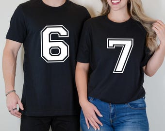 6 7 Halloween Funny Shirt, Gift Teacher T-shirt, Six Seven Tiktok Trend Meme Shirt, Group Shirt, Couples Costume Teen Tween
