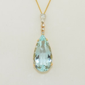 H Stern 18K With Platinum Aquamarine & Diamond Necklace - Etsy