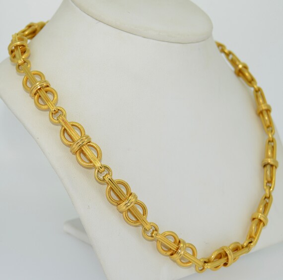 Fabulous Chunky 18K Victorian Chain 19 inches - image 3