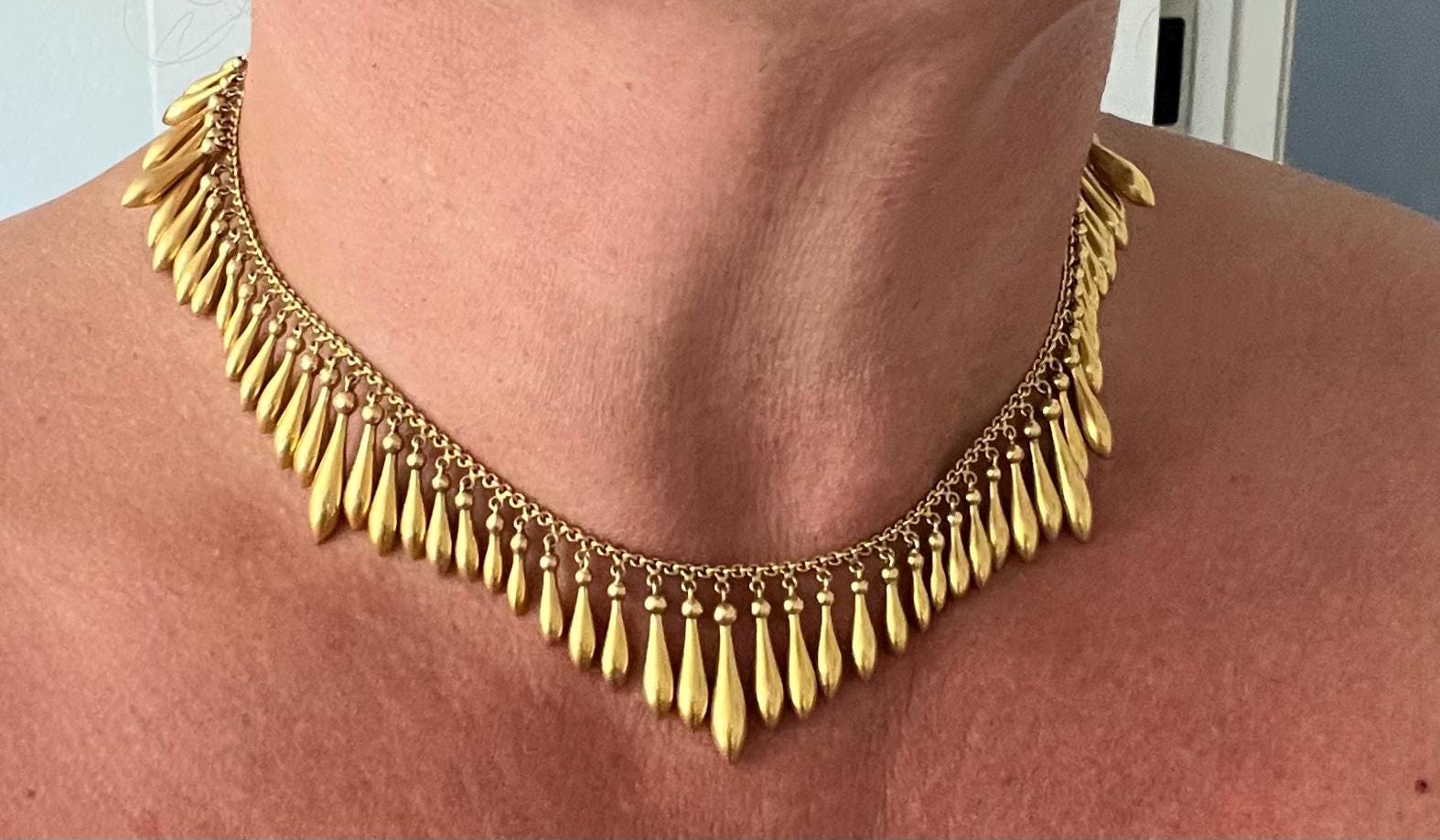 14K ビクトリア朝エトルリアリバイバル ドリッピーフィンガー