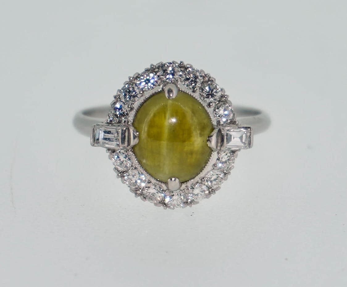Victorian Chrysoberyl シルバー クリソベリルブローチ Victorian Chrysoberyl シルバー クリソベリルブローチ Victorian