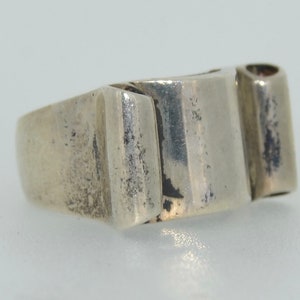 Chunky Retro Sterling Silver Ring