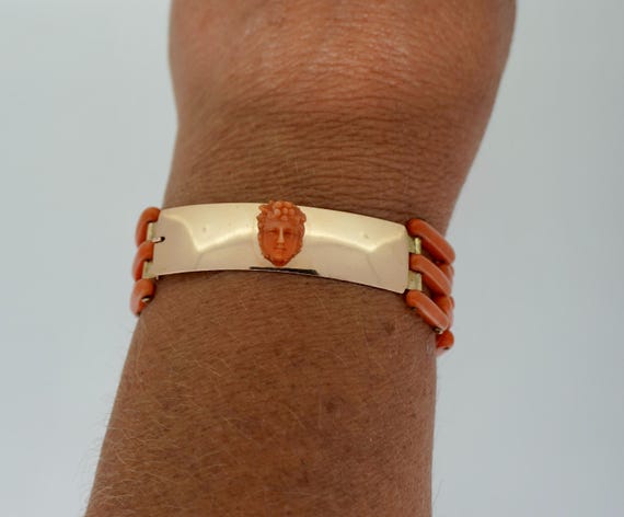 Victorian 14K Coral Gate Bracelet