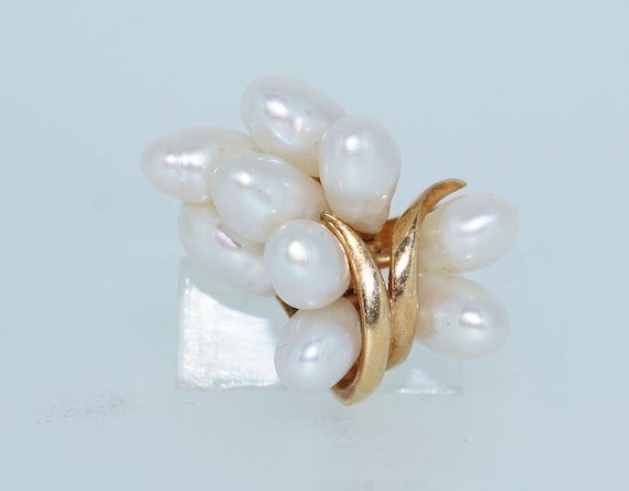 18K Tasaki Vintage Pearl Ring
