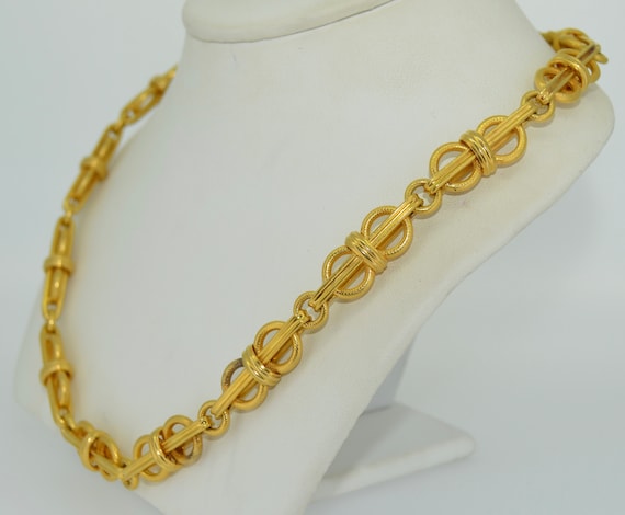 Fabulous Chunky 18K Victorian Chain 19 inches - image 2