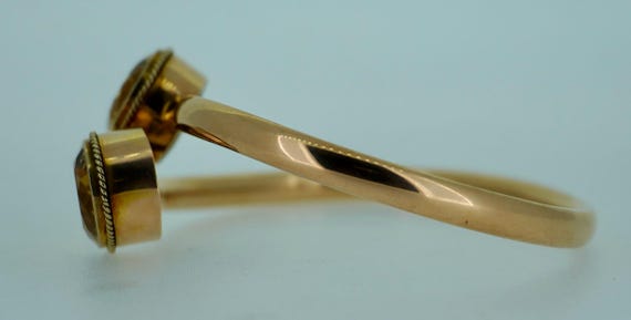 18K Citrine Wrap Around Bypass Bracelet - image 5