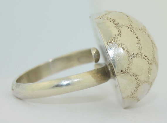 Vintage Sterling Silver Dome Ring - image 3