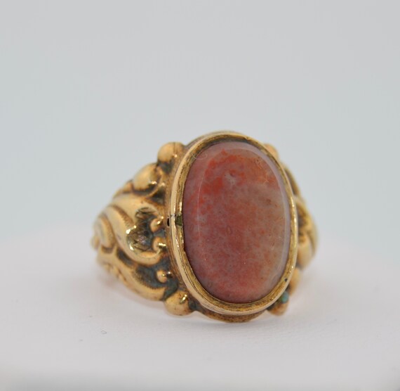 Georgian 14K Poison Agate Ring