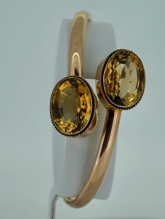18K Citrine Wrap Around Bypass Bracelet - image 3