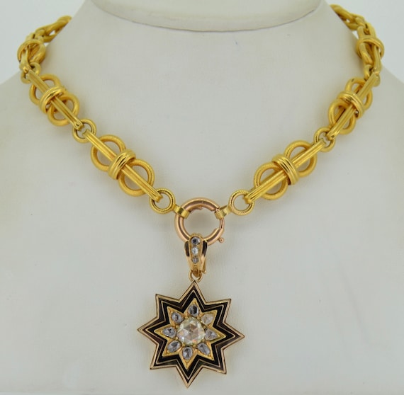 Fabulous Chunky 18K Victorian Chain 19 inches - image 10