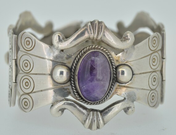 Mexican Sterling Silver with Amethyst Necklace & … - image 6