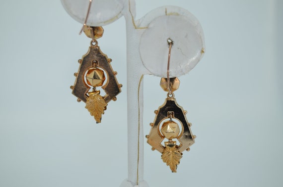 14K Victorian Etruscan Revival Earrings - image 4