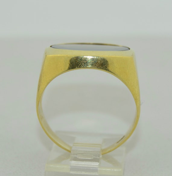 Chunky Retro 14K Smokey Quartz Ring - image 10