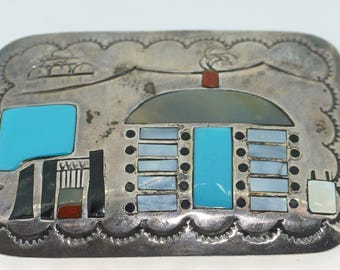 Navajo Single Sterling Concho Signed by Ben Becenti
