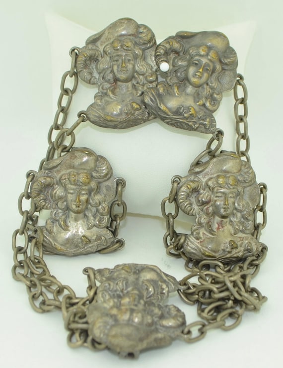 Art Nouveau Silver Plate Belt - image 6