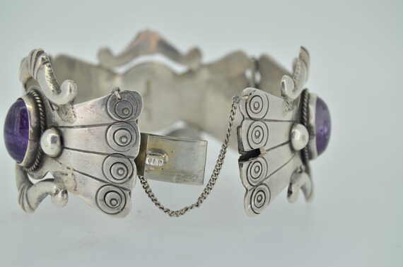 Mexican Sterling Silver with Amethyst Necklace & … - image 9