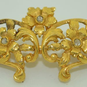 18k Art Nouveau Rose Cut Diamond Brooch
