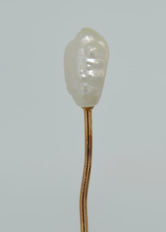 14k Victorian Natural River Pearl Stick Pin