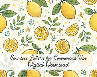 Motivo acquerello senza soluzione di continuità con limone: carta digitale agli agrumi (download digitale)