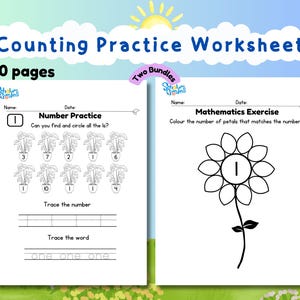 Preschool worksheets for daycare math activity worksheets number tracing worksheets counting activity worksheets for kindergarten printables